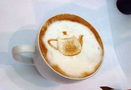 Рисунок на кофейной пене
