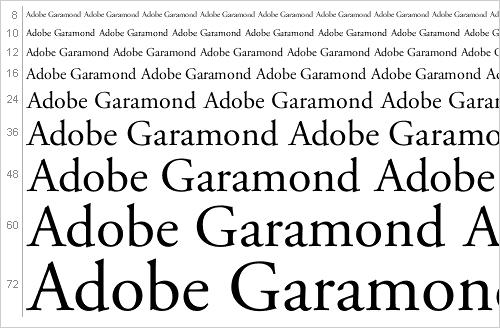 Шрифт Garamond