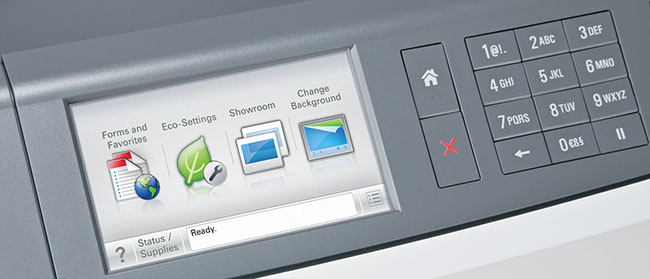 Панель управления принтера Lexmark C792de